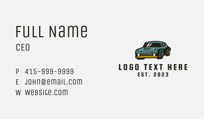 Vintage Sports Car Business Card Image Preview