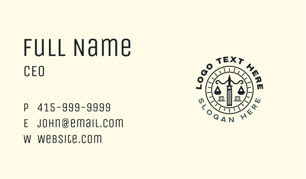 Paralegal Notary Law Business Card Design Image Preview