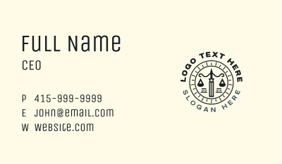 Paralegal Notary Law Business Card Image Preview