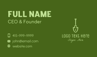 Green Shovel Padlock  Business Card Design