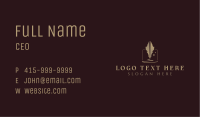 Feather Quill Writer Business Card Image Preview