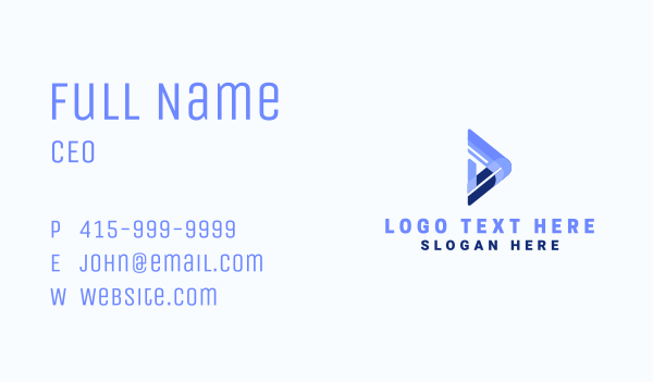 Abstract Business Triangle Business Card Design Image Preview
