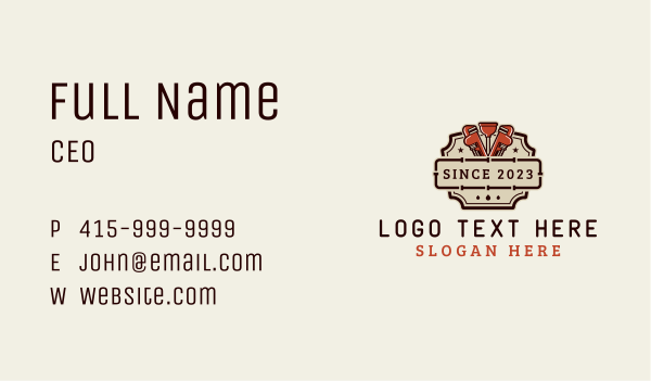 Pipe Wrench Plunger Business Card Design Image Preview