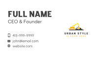 Industrial Excavator Builder Business Card Design