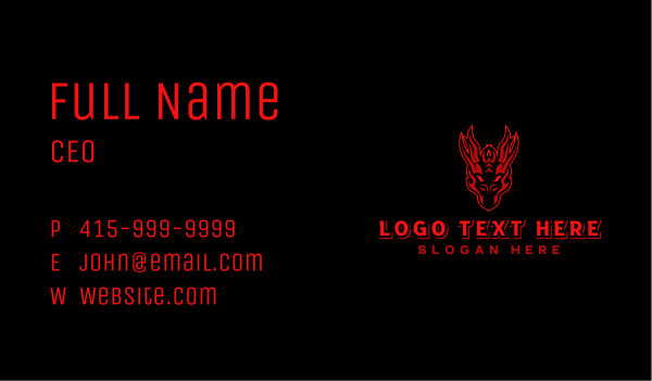Dragon Beast Gaming Business Card Design Image Preview