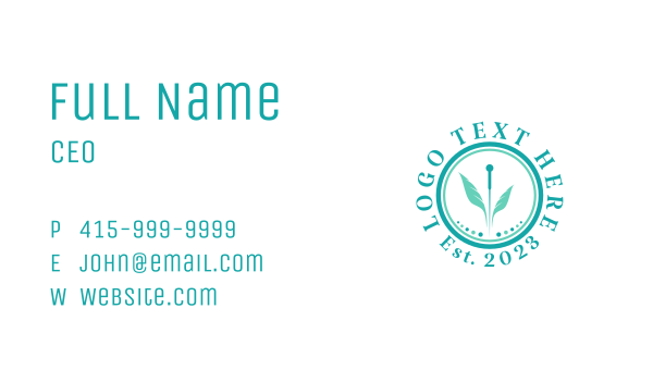 Natural Acupuncture Therapy  Business Card Design Image Preview