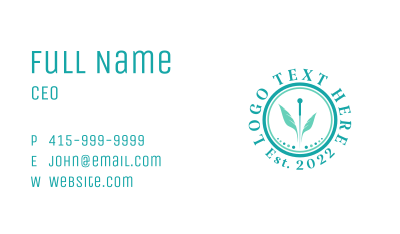 Natural Acupuncture Therapy  Business Card