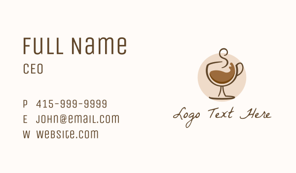 Coffee Wine Glass Business Card Design Image Preview