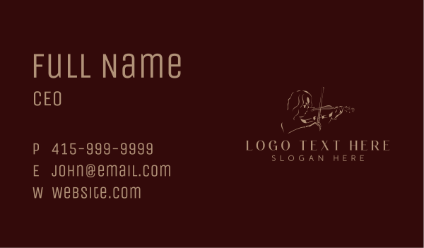 Violin Instrument Performer Business Card Design Image Preview