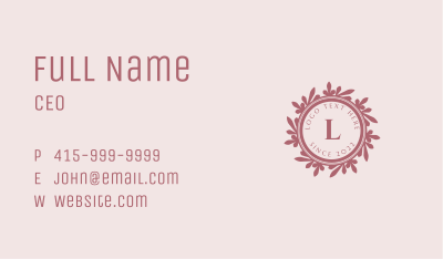 Pink Feminine Letter Business Card Image Preview