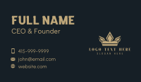 Gold Boutique Crown  Business Card Image Preview