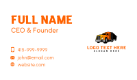 Orange Courier Truck Business Card Image Preview