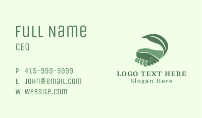 Garden Leaf Hand Business Card Image Preview