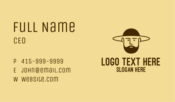 Bearded Hat Man  Business Card Design Image Preview