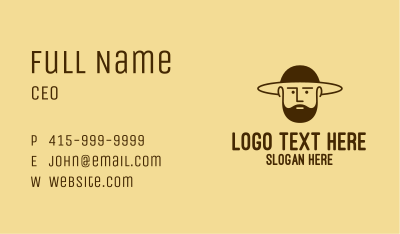 Bearded Hat Man  Business Card Image Preview