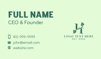 Organic Vine Letter H Business Card Image Preview