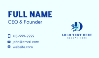 Blue Flower Letter D Business Card Image Preview