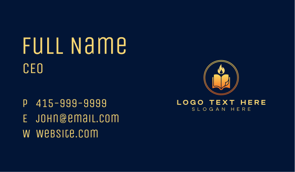 Flame Book Publishing  Business Card Design Image Preview