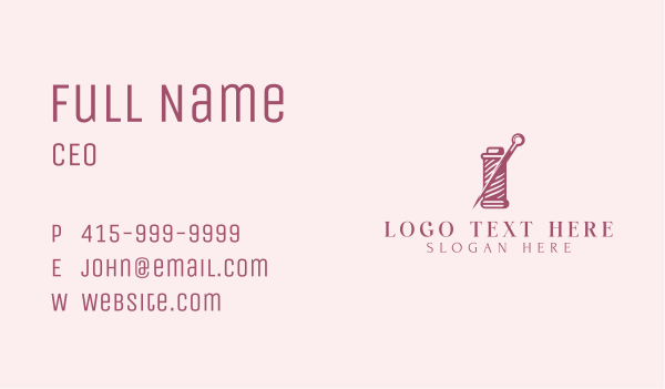 Tailoring Stitching Needle Business Card Design Image Preview