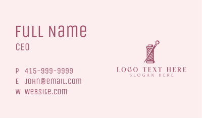 Tailoring Stitching Needle Business Card Image Preview