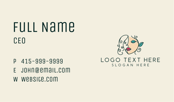 Woman Beauty Face Business Card Design Image Preview