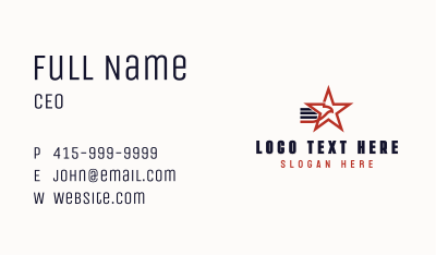 USA Eagle Veteran Business Card Image Preview