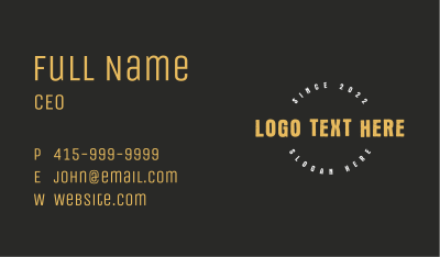 Rustic Firm Wordmark  Business Card Image Preview