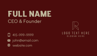 Letter R Carpentry Business Card Design