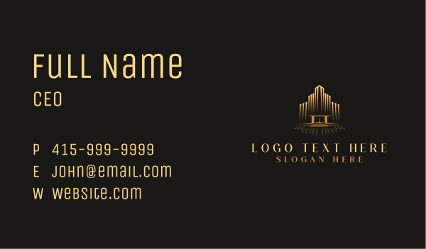 Luxury Building Property Business Card Design Image Preview