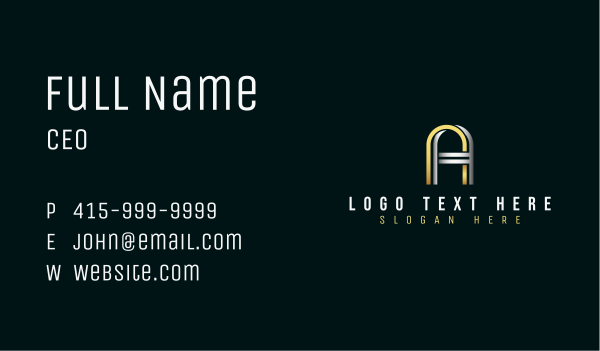 Modern Elegant Brand Letter A Business Card Design Image Preview