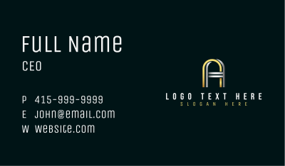 Modern Elegant Brand Letter A Business Card Image Preview