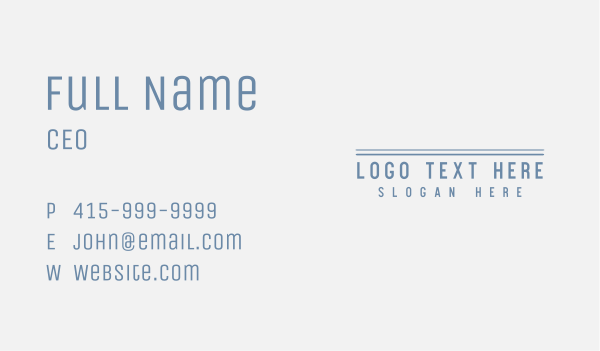 Simple Lines Wordmark Business Card Design Image Preview