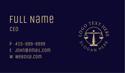 Justice Scale Emblem Business Card Image Preview