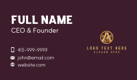 Golden Elegant Letter A Business Card Image Preview