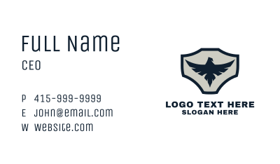 Blue Eagle Badge Business Card Image Preview