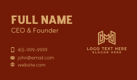 Gold Letter M Contractor  Business Card Image Preview