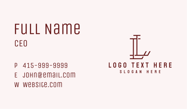 Luxury Letter L Business Card Design Image Preview