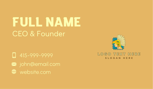 Aztec Avatar Headdress Business Card Design