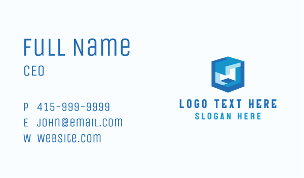 Cyberspace Cube Programmer Business Card Design Image Preview