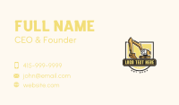 Heavy Equipment Excavator Business Card Preview