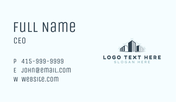 Real Estate Architecture Business Card Design Image Preview