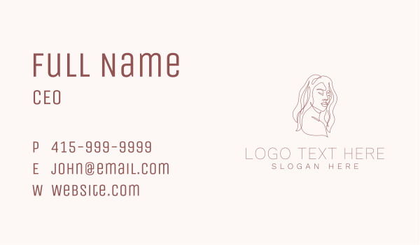Beauty Woman Model Business Card Design Image Preview