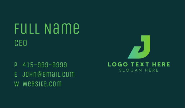 Digital Agency Letter J Business Card Design Image Preview