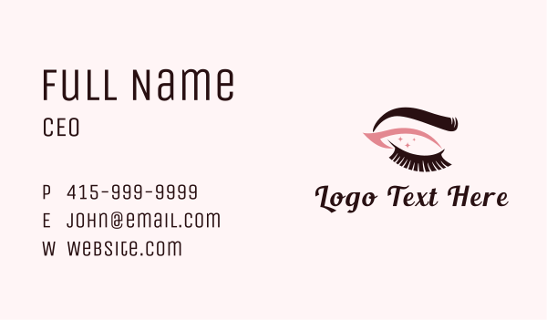 Eyebrow & Lashes Makeup Business Card Design Image Preview