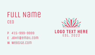 New Year Fireworks Festival Business Card