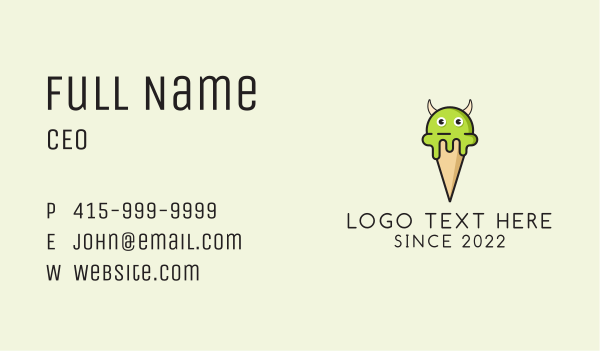 Monster Ice Cream  Business Card Design Image Preview