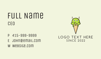 Monster Ice Cream  Business Card Image Preview