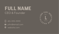 Masculine Apparel Lettermark Business Card Image Preview