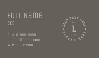 Masculine Apparel Lettermark Business Card Image Preview