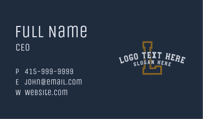 College Athlete Letter Business Card Image Preview